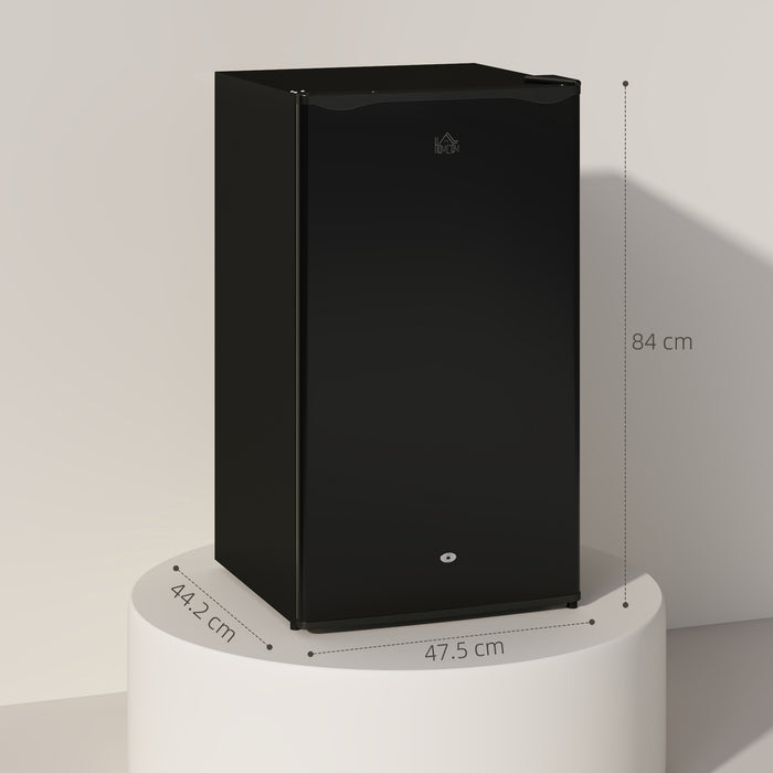 91L Freestanding Under Counter Fridge with Lock Black