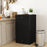 91L Freestanding Under Counter Fridge with Lock Black