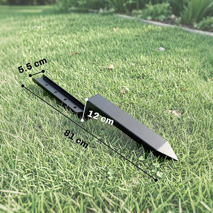 2 Pack Fence Post Repair Kit, Metal Fence Post Support with Drill