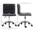 Adjustable Swivel Office Chair with Armless Mid-Back in PU Leather and Chrome Base - Black