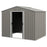 8 x 6ft Outdoor Garden Storage Shed, Metal Tool House with Ventilation and Sliding Doors, Grey