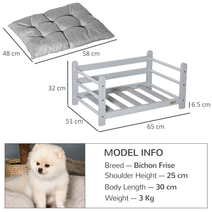 65cm Raised Pet Bed Elevated Dog bed For Small Sized Dogs Cushion