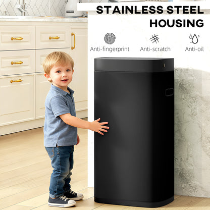 50L Sensor Bin, Touchless Kitchen Bin, Battery Operated, Black