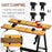 DURHAND 4-in-1 Work Bench, Saw Horse Folding Clamp Table w/ 4 Adjustable Clamping Pegs for DIY Home Garage, Black