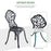 3 Pcs Cast Aluminum Bistro Set Garden Furniture Dining Table Chairs Antique Outdoor Seat Patio Seater