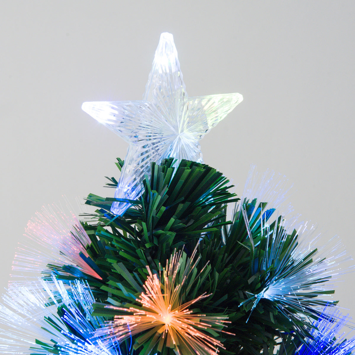 4ft Pre-Lit Fibre Optic Christmas Tree with 130 Multicolour LEDs