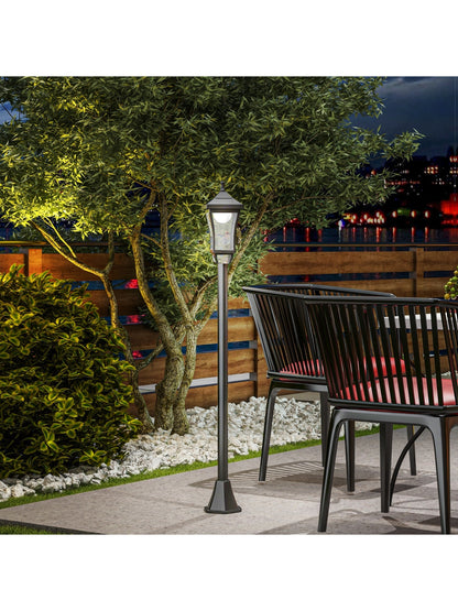 1.3 m Garden Lamp Post Light, LED Outdoor Solar Post Lights, Waterproof IP44 for Patio, Garden, Pathway, Cool White