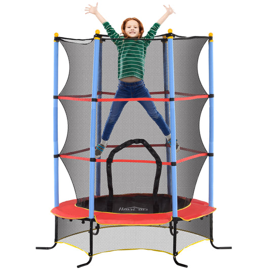 Trampoline for Kids w/Enclosure Net Built-in Zipper 3-10 Year