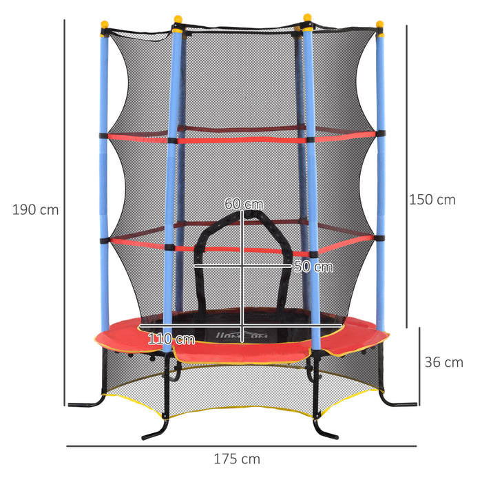 Trampoline for Kids w/Enclosure Net Built-in Zipper 3-10 Year