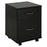 File Cabinet Cupboard Storage with Two Drawers, Table Storage Box with Wheels, Cabinet Bedside Table Storage Box, Black