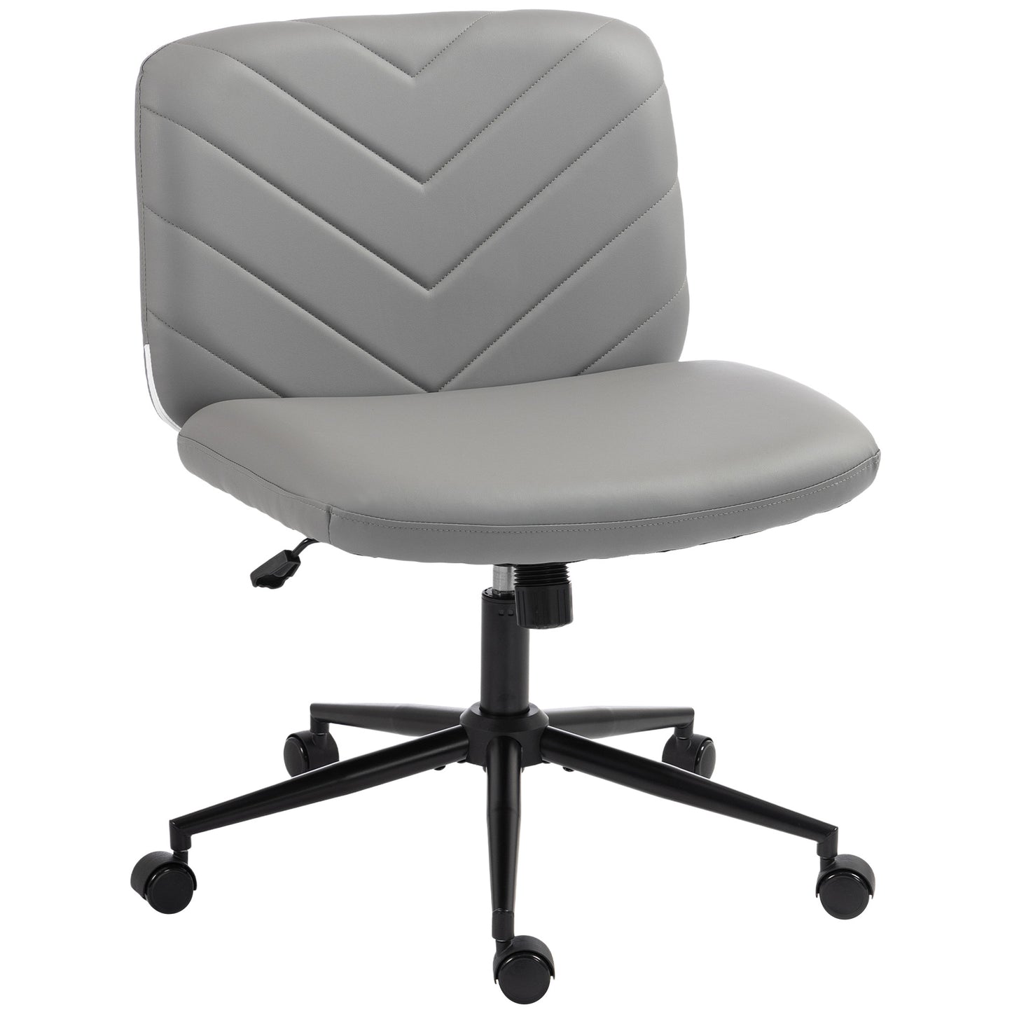 Criss Cross Legged Office Chair Height Adjustable Grey