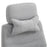 Home Office Chair w/ Manual Footrest Recliner Padded Modern Adjustable Swivel Seat w/ 2 Pillows Armrest Ergonomic Grey