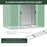 7ft x 4ft Lockable Garden Metal Storage Shed Large Patio Roofed Tool Storage Building Foundation Sheds Box Outdoor Furniture, Green