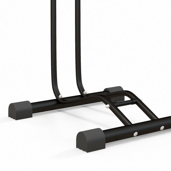 Vertical & Horizontal Bike Rack Fits 6"-28" and 700c Bikes, Black