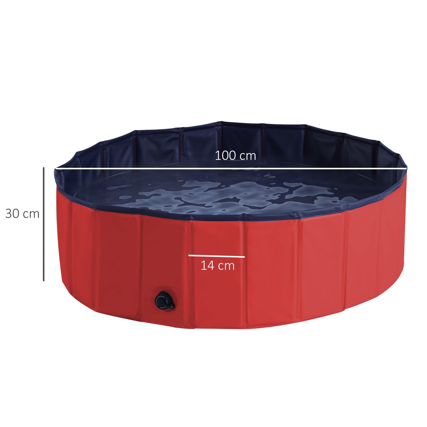 Pet Pool Swimming Bath Portable Cat Dog Foldable Puppy Bathtub Φ100 x 30H