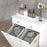 Modern Bathroom Cabinet with Laundry Baskets and 2 Drawers White