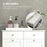 Modern Bathroom Cabinet with Laundry Baskets and 2 Drawers White