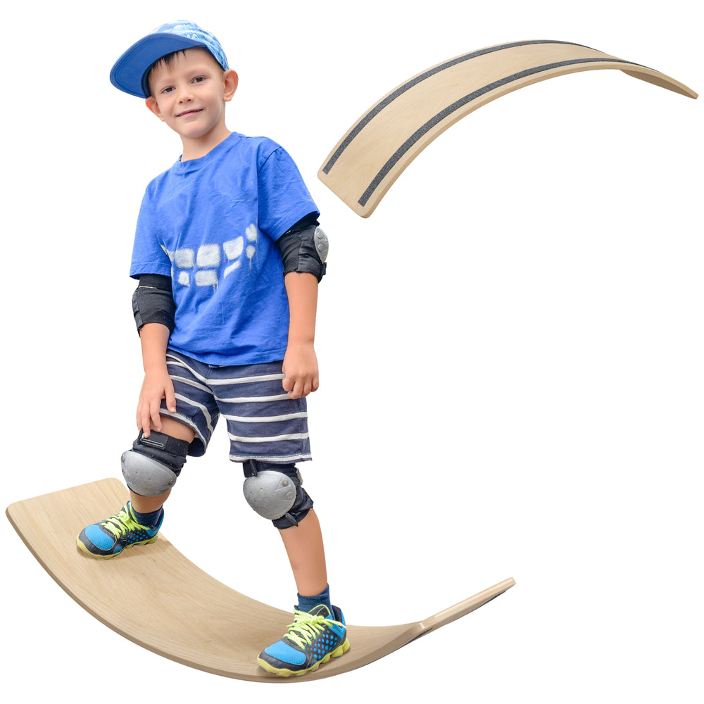 Kids Wooden Balance Board for Children, for 3-8 Years Old, Natural