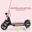 Folding Electric Scooter w/ LED Lights and Display, Pink