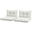 4-Piece Seat Cushions Back Pillows Replacement, Patio Chair Cushions Set for Indoor Outdoor, White