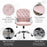 Office Chair Ergonomic 360¬¨‚àû Swivel Diamond Tufted Home Work Velour Padded Base 5 Castor Wheels Pink