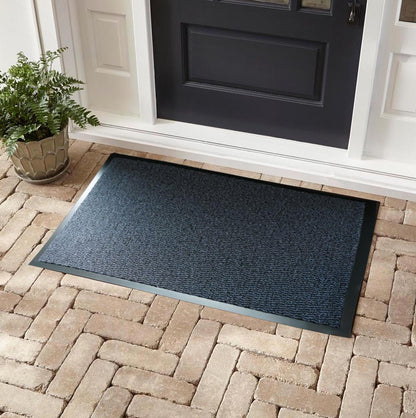 Leyla Non Slip Dirt Trapper Rubber Edged PVC Barrier Door Entrance Mats - 7 Colours Available