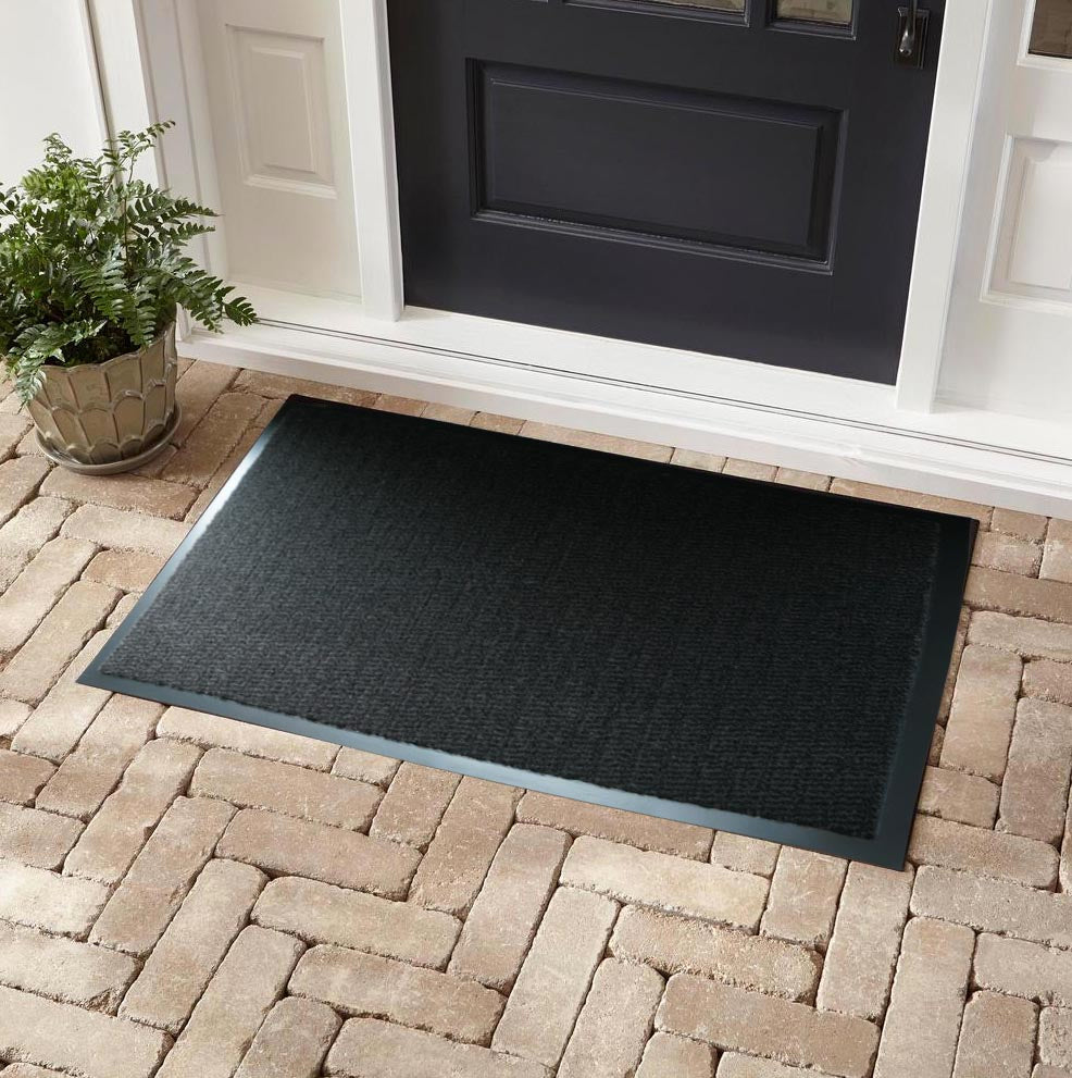 Leyla Non Slip Dirt Trapper Rubber Edged PVC Barrier Door Entrance Mats - 7 Colours Available