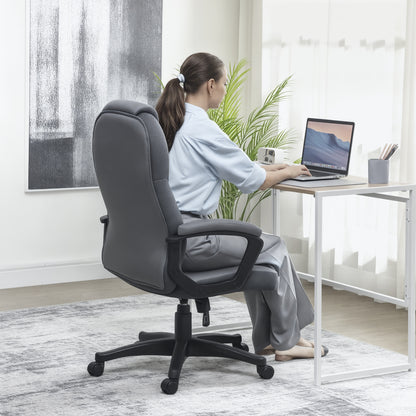 Executive Office Chair with High Back, Computer Chair, Charcoal Grey