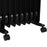 2000W 9 Fin Oil Filled Heater Radiator for Home, Black