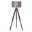 Modern Tripod Standing Lamps for Living Room with Fabric Lampshade, Floor Lamps for Bedroom, (Bulb not Included), Grey and Black