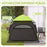 Foldable Dog Cat Tent with Waterproof Oxford Cloth, Carry Bag, Green