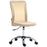 Computer Desk Chair, Mesh Office Chair with Adjustable Height and Swivel Wheels, Armless Study Chair, Beige