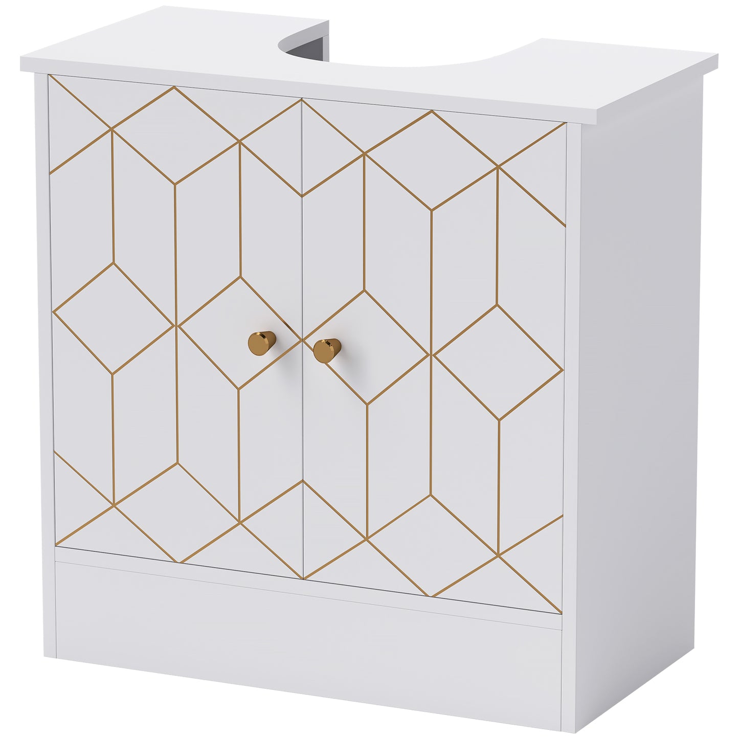 Bathroom Under Sink Cabinet for Basin with or without Pedestal White