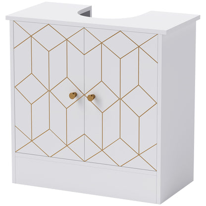 Bathroom Under Sink Cabinet for Basin with or without Pedestal White
