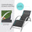 3 Pieces Lounge Chair Set Garden Outdoor Recliner Sunbathing Chair with Table, Black