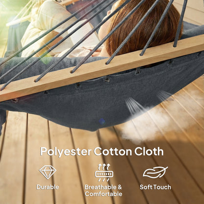 Cotton Hammock, Soft Portable Swing Chair w/ Headrest