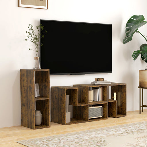 TV Unit for TVs up to 75 Inches, Free Combination TV Stand, Brown