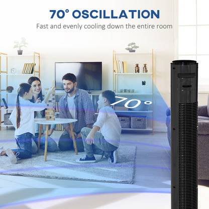38 Inch Tower Fan with 70° Oscillation 3 Speed and 3 Mode Indoor Grey