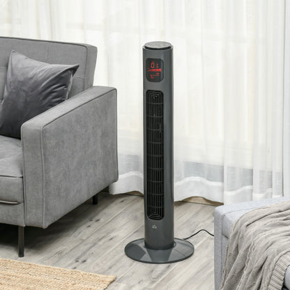 38 Inch Tower Fan with 70° Oscillation 3 Speed and 3 Mode Indoor Grey