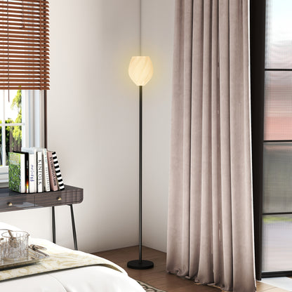 3D Printed Standing Lamp with Rose Shade, 3 Colour Temperature, White