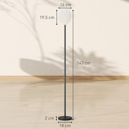 3D Printed Standing Lamp with Rose Shade, 3 Colour Temperature, White