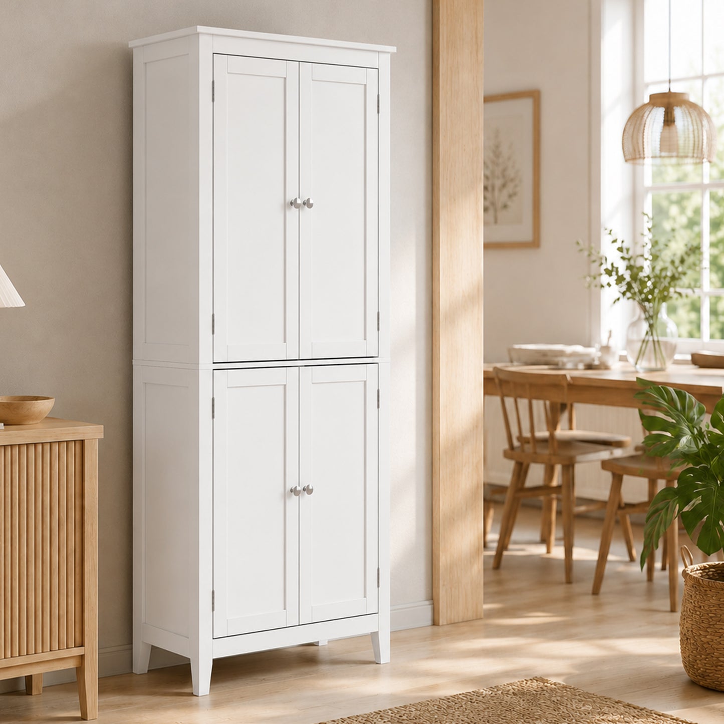 170 cm Tall Bathroom Storage Cabinet with Adjustable Shelves