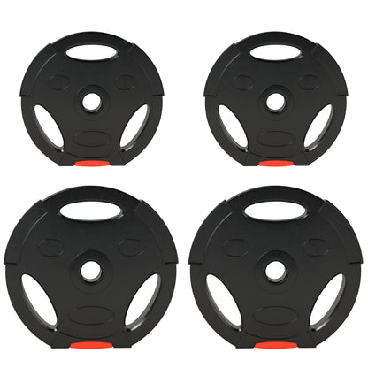 Olympic Weight Plates Set for Home Gym, 2 x 10kg, 2 x 5kg, Black
