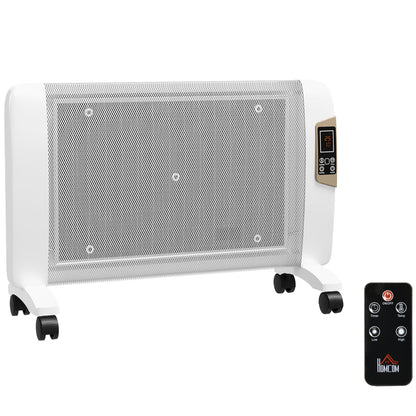 Mica Electric Space Heater, Portable Heater, 2 Heat Settings, White