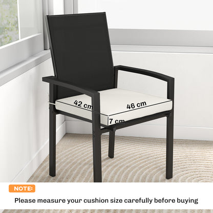Seat Cushions with Machine Washable Cover Cream White