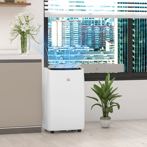 12,000 BTU Mobile Air Conditioner for Room up to 28m², with Dehumidifier, Sleep Mode, 24H Timer On/off, Wheels