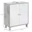 kleankin Under Sink Cabinet, Bathroom Vanity Unit, Pedestal Under Sink Design, Storage Cupboard with Adjustable Shelves, White and Grey