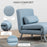 Single Sofa Bed Sleeper Foldable Portable Pillow Lounge Couch Living Room Furniture - Blue