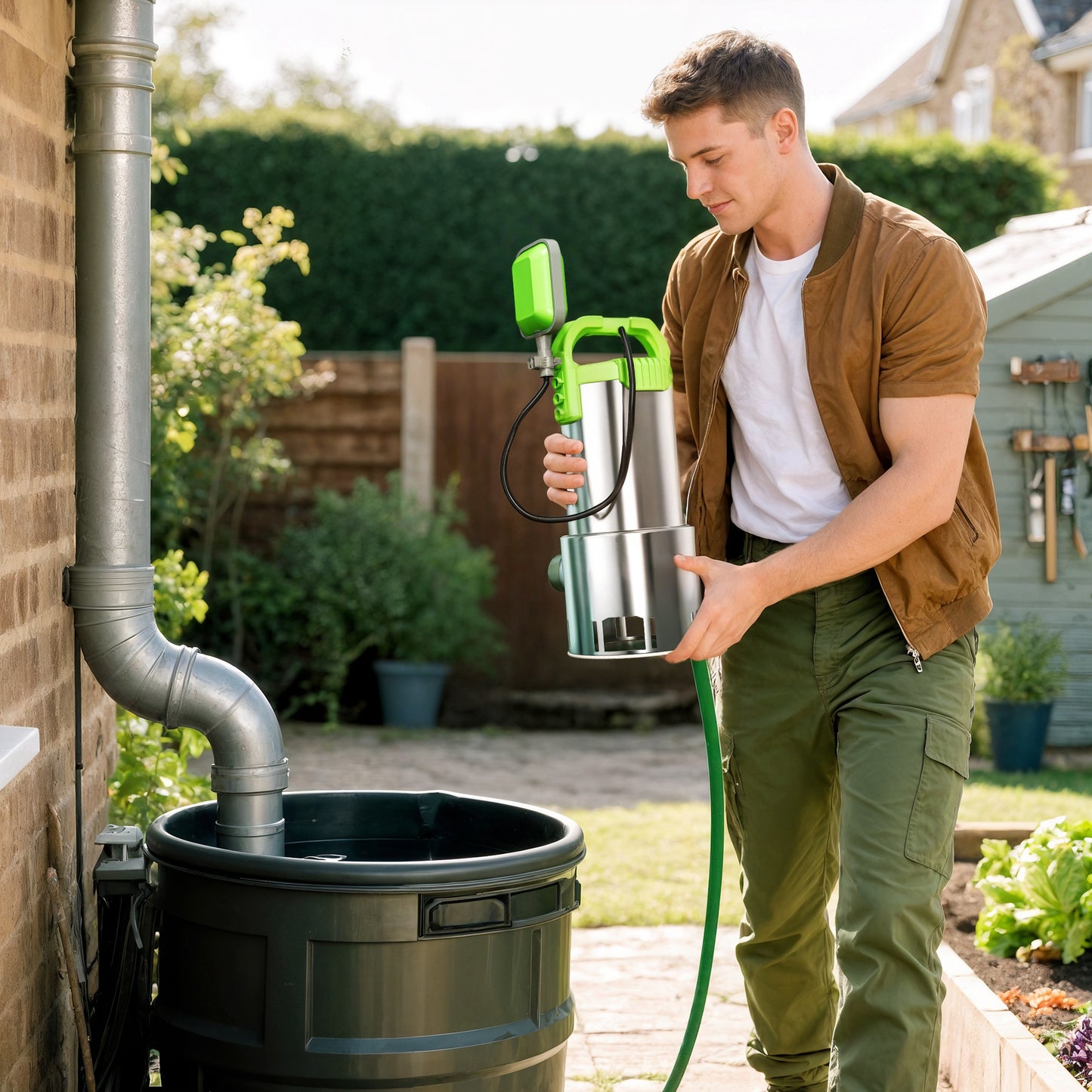 1100W Water Pump with Float Switch, 18500L/H Electric Sump Pump