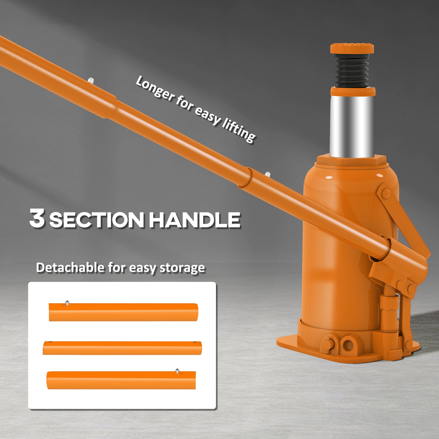 12 Tonne Hydraulic Bottle Jack, 19-37 cm Car Jack Lift, Orange